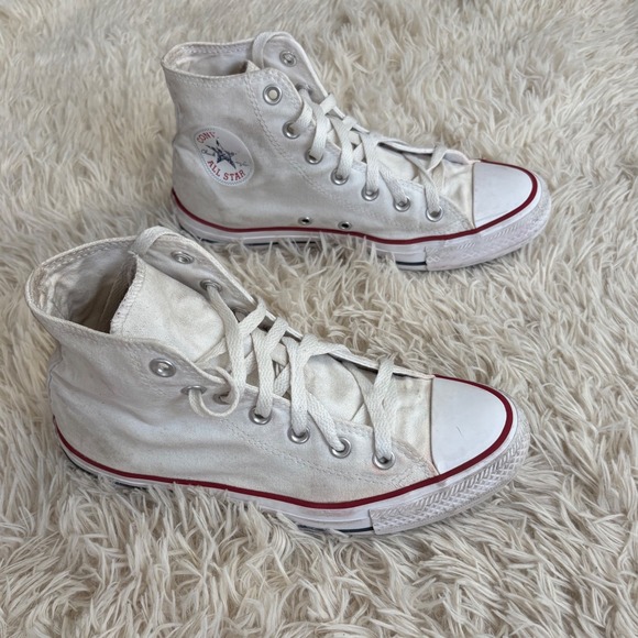 Converse Chuck Taylor‎ All Star High Top Sneakers White Canvas Classic Women 8 - Picture 3 of 9